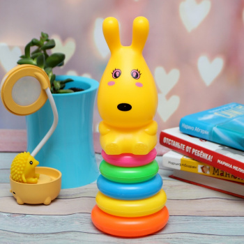 Пирамидка арт. 109 "Ушастик" 5 колец в сетке 28*10*10