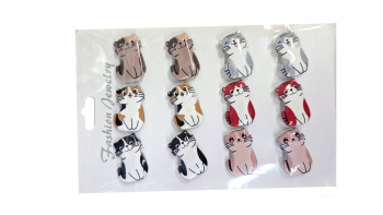 Брошь арт. 016382-2 Кот сидит цвета микс Набор 12 шт. в пак. Брошь арт. 016382-2 Кот сидит цвета микс Набор 12 шт. в пак.