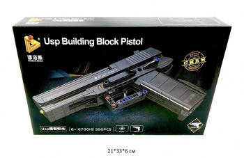 Конструктор арт. 670016 Пистолет 390 дет. в кор._/48 шт./