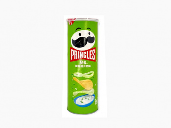 Чипсы арт. 300013 Pringles лук со сметаной 110 г в салатовой банке*