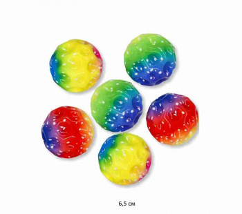 Антистресс арт. CH02 Мяч "Метеорит" радужные (6 шт.) в пак.•_ Антистресс арт. CH02 Мяч "Метеорит" радужные (6 шт.) в пак.•_