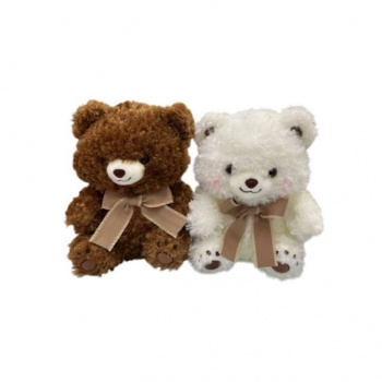 им Медведь арт. 250221-3 С бантом и следами на лапах, цвета микс 30 см в пак.)