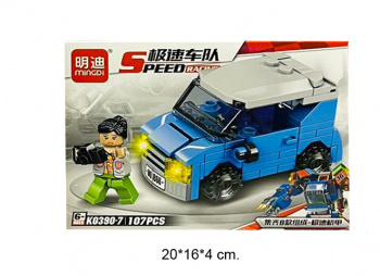 Конструктор арт. K0390-7 Автомобиль 107 дет. в кор.• Конструктор арт. K0390-7 Автомобиль 107 дет. в кор.•