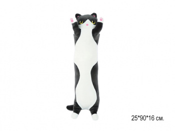 им Обнимашка арт. 11244-209 Кот черный с белым 90 см в пак.
