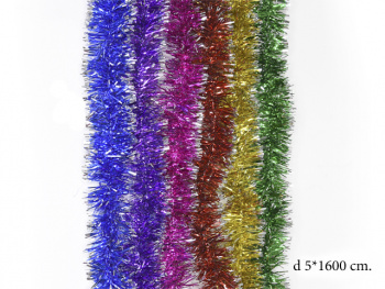 Мишура арт. 2#007 d 5 см Цветная с серебристыми кончиками 1,6 м Мишура арт. 2#007 d 5 см Цветная с серебристыми кончиками 1,6 м