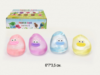 Антистрес арт. UVP-0002 Мальтоза яйцо-улыбака прозрачное цвета микс (12 шт.) шоубокс