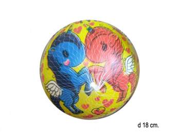 Мяч резин. арт. 017/25172-9A-3 Пони с сердечками в сетке_ Мяч резин. арт. 017/25172-9A-3 Пони с сердечками в сетке_