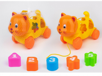 Каталка-сортер арт. 2321 Кот, сетка 22*16*13 Каталка-сортер арт. 2321 Кот, сетка 22*16*13