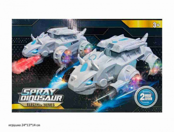 Трансформер арт. YD750-9 Машина-динозавр на батар. свет, пар, вращение в кор.~