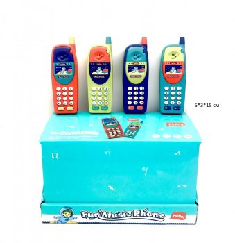Телефон арт. 8902-A Цвета микс на батар. (12 шт.) шоубокс_ Телефон арт. 8902-A Цвета микс на батар. (12 шт.) шоубокс_