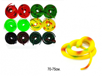 Игр. резин. арт. 579-8/SLL-76 Змея цвета микс 70-75 см в пак.•_