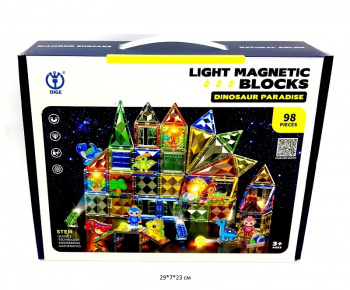 Конструктор магнитный арт. 8802 Дино светящ. 98 дет. в кор._ Конструктор магнитный арт. 8802 Дино светящ. 98 дет. в кор._