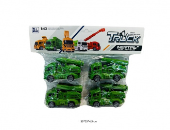 Набор машин арт. JS-010 Военная техника инерц. 4 шт. в пак.• Набор машин арт. JS-010 Военная техника инерц. 4 шт. в пак.•