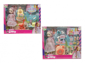 Кукла арт. LL212 С питомцем и с аксессуарами в кор.= Кукла арт. LL212 С питомцем и с аксессуарами в кор.=