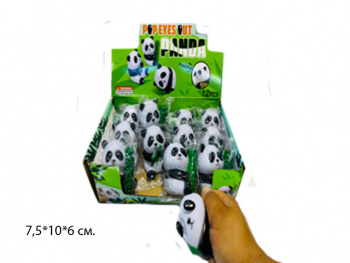 Антистресс арт. 2023-12 Панда в пак. (12 шт.) шоубокс•