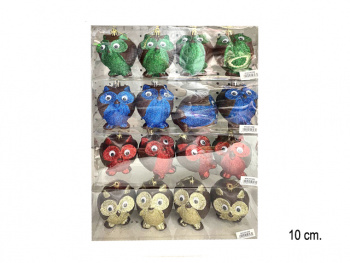 Шары арт. WA24106-601 "Сова" Набор 4 шт. в кор. 10 см цвета микс Шары арт. WA24106-601 "Сова" Набор 4 шт. в кор. 10 см цвета микс