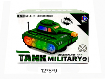 Танк арт. 8899-159 На батар. свет, музыка в кор._