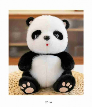 им Панда арт. 23530-18 Пушистая сидит 20 см в пак.)