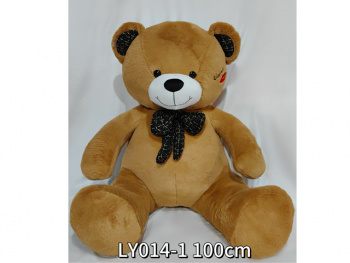 им Медведь арт. LY014-1-1 Коричневый с поцелуем на щеке 100 см в пак._