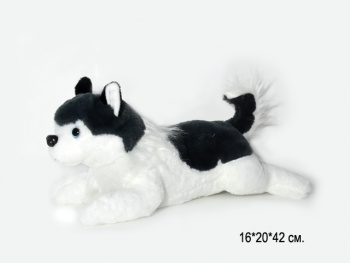 им Собака арт. 209274 Хаски лежит 42 см в пак.