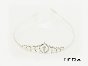 Диадема арт. KRON-02-709 Корона серебро 1 шт. в пак. (12 шт.) Диадема арт. KRON-02-709 Корона серебро 1 шт. в пак. (12 шт.)