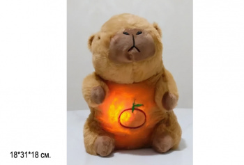 им Капибара арт. T-0828/240214-2 Дышит 28 см муз. на бат. в пак.)