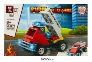 Конструктор арт. QL0272-4 Пожарная бригада 39 дет. в кор.~