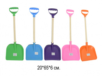 Лопатка арт. 3419 "Задира" пластик с деревянным черенком 65 см