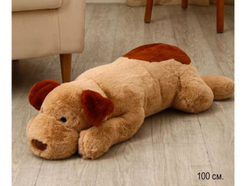 им Собака арт. 453-1-811 Рыже-коричневая лежит 100 см в пак.