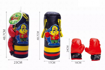 Бокс арт. 9109 Набор груша с перчатками в сетке 48,7*17*17 Бокс арт. 9109 Набор груша с перчатками в сетке 48,7*17*17