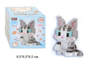 Конструктор арт. 8302-802-805 Микро Кошка подает лапку 634 дет. в кор.=|