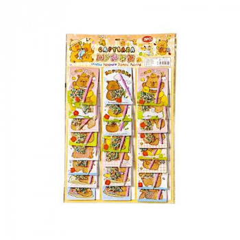 Алмазная мозаика арт. ABC-004-209 Капибара част. выкл. 10*12 см ассорти 20 шт. на листе