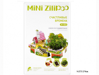 Пазл арт. M-003 "Домик" 3D построй, посади, вырасти в кор.=