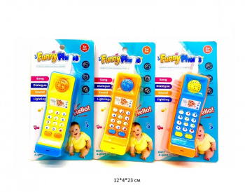 Телефон арт. 8901-B Цвета микс на батар. свет, звук на листе_ Телефон арт. 8901-B Цвета микс на батар. свет, звук на листе_