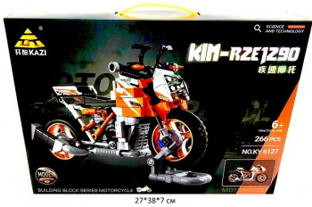 Конструктор арт. KY6127 Мотоцикл 266 дет. в кор._/24 шт./