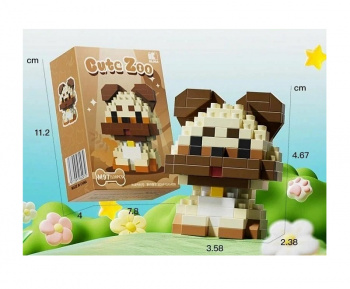 Конструктор арт. M97-805-802 Микро Собака бежевая 120 дет. в кор.