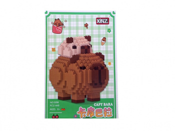 Конструктор арт. 5098-805 Микро Капибара с малышом на спине 1449 дет. в кор.=