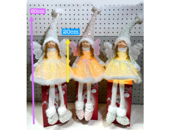 им Эльф арт. A1-50ST-601 Девочка в платье цвета микс свет. длинные ножки 60 см в пак.