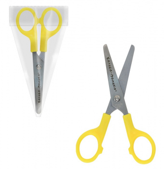 км_Ножницы детские арт. НККМ115 Каляка-Маляка безопасные 115 мм ручки пластиковые желт.