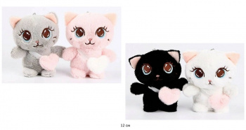 им Кот арт. 906-11 Цвета микс с сердечком брелок 12 см в пак.) им Кот арт. 906-11 Цвета микс с сердечком брелок 12 см в пак.)