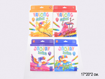 кц_Восковые мелки арт. 95086-24 Набор 24 цветов "Попугай" в кор. кц_Восковые мелки арт. 95086-24 Набор 24 цветов "Попугай" в кор.