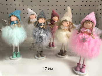 им Кукла арт. W1079-601 Девочка-ангел в ассортименте 17 см в пак.