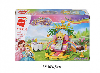 Конструктор арт. 32011-3" Принцесса (4шт.)/шоубокс 22*14*4,5