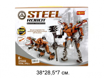 Конструктор арт. 90008 Робот-динозавр 396 дет. в кор._/24 шт./