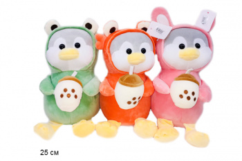 им Пингвин арт. 3671/3761/YE80822-6 В костюме зверюшки с коктейлем 25 см цвета микс в пак.)