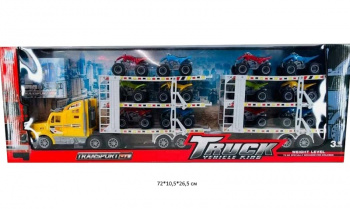 Машина инерц. арт. 338H-13 Автовоз с квадроциклами в кор.~ Машина инерц. арт. 338H-13 Автовоз с квадроциклами в кор.~