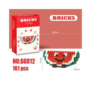 Конструктор арт. SG012-805 Микро Долька арбуза 161 дет. в кор.