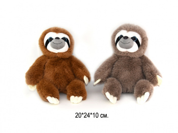 им Ленивец арт. 209261 Коричневый сидит 24 см цвета микс в пак.