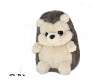 им Ежик арт. 209265 Серый сидит 30*20 см в пак.