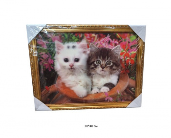 Картина объемная арт. 502834 Котята 3D в пак. Картина объемная арт. 502834 Котята 3D в пак.